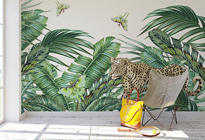 Fototapeta Leopard medzi banánovými listami 2010